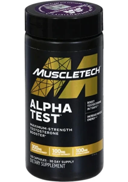 Alphatest Test Booster For Men 120 Capsül..(ÖSG--Özel.Spc.Gıd).Orj Usa Version.!!