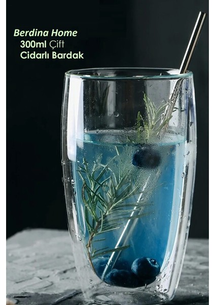 Çift Cidarlı 300ML Cam Bardak | Çift Cidarlı Bardak Double Wall Glass