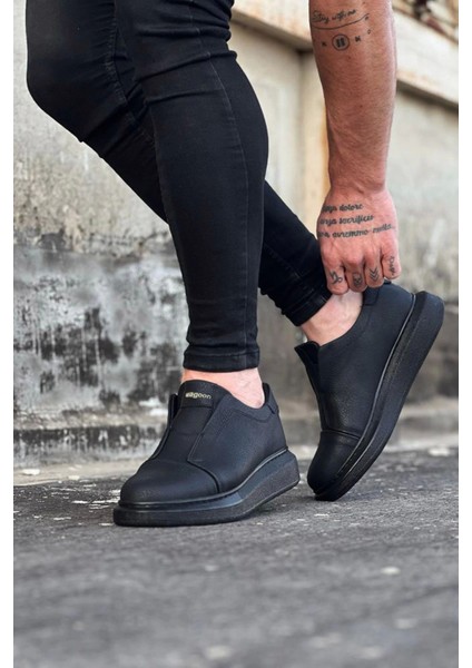 Bağcıksız Slip-On Ortopedik Taban Kömür Günlük Casual Erkek Ayakkabı modelleri