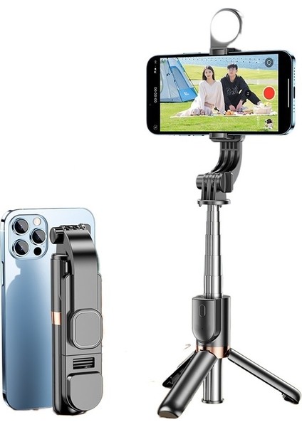 Mini Cep Telefonu Özçekim Çubuğu Bluetooth Uzaktan Kumanda Masaüstü Canlı El Tripodu (Yurt Dışından)
