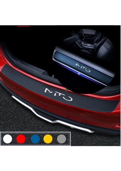 Alfa Romeo Mito Için Uyumlu Aksesuar Oto Bagaj ve Kapı Eşiği Sticker Seti Karbon