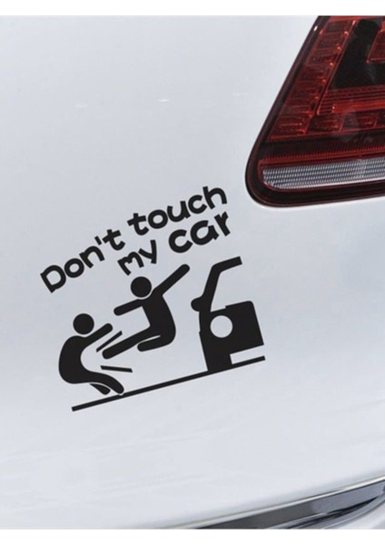 Arabama Dokunma Ingilizce Oto Sticker Siyah 18*18 cm