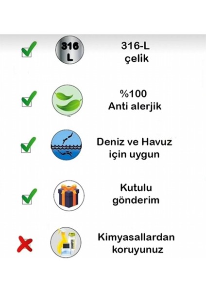 Çelik Gizli Plakalı Taşlı Kanat Kalp Kolye