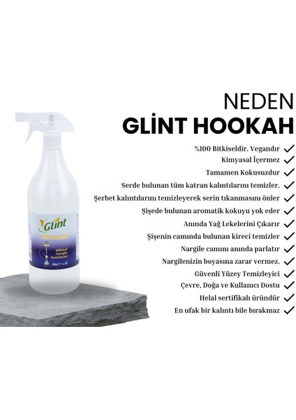 Hookah 6 x 1 Litre %100 Bitkisel Ser Şişe Cam Nargile Temizleyici Sprey