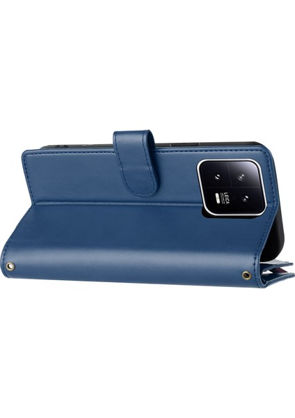 Xiaomi 13 Pro ile Uyumlu Rfıd Engelleme Kredi Kartı Tutacağı Deri Fermuarlı Cüzdan Bilek Kayışı Kickstand Koruyucu Telefon Kılıfı (Yurt Dışından) modelleri