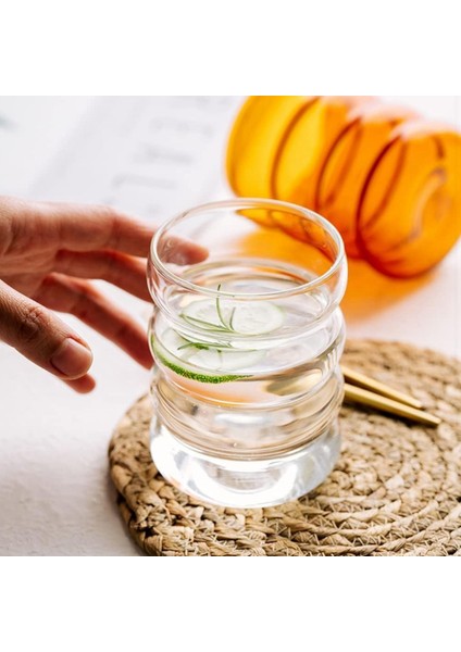 Cam Dalgalı Bardak 320 ml Foury Kahve, Kokteyl, Meyve Suyu Bardağı