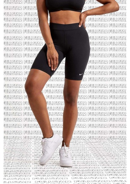 Sportswear Essential Biker Pamuk Polyester Siyah Kısa Tayt Şort