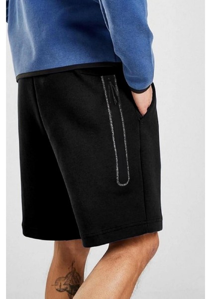 Sportswear Tech Fleece Mens Shorts Siyah Erkek Şort fiyatları