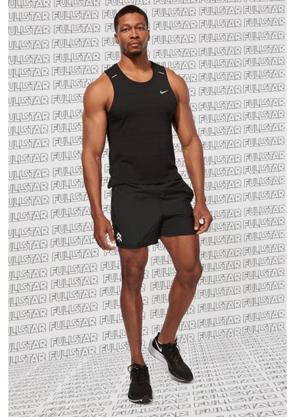 Miler Running Dri Fit Training Running Tank Top Mat Siyah Erkek Atlet