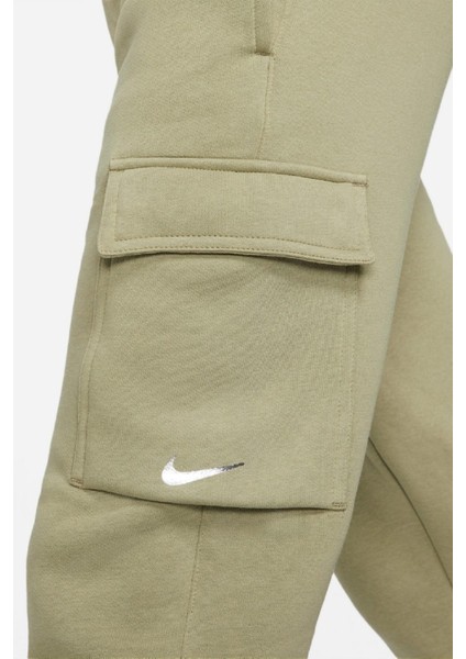 Sportswear Fleece Cargo Pant Şardonlu Yeşil Eşofman Altı modelleri