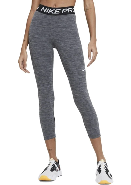 Pro 365 Mid-Rise Crop Training Legging Toparlayıcı Gri Siyah Tayt