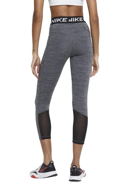 Pro 365 Mid-Rise Crop Training Legging Toparlayıcı Gri Siyah Tayt