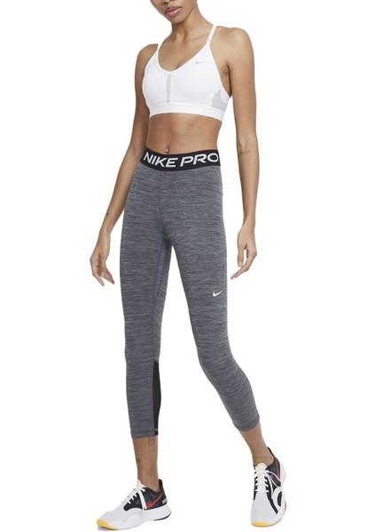 Pro 365 Mid-Rise Crop Training Legging Toparlayıcı Gri Siyah Tayt