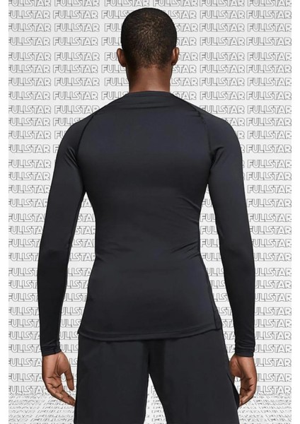 Pro Dri Fit Tight Fit Long Sleeve Top Uzun Kollu Slim Siyah Erkek Body