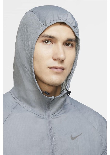 Essential Running Jacket Toplanabilir Gri Erkek Ceket