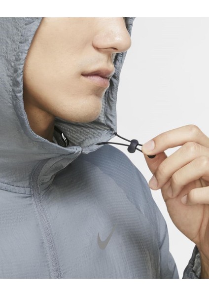 Essential Running Jacket Toplanabilir Gri Erkek Ceket