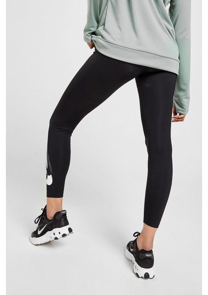 One Dri Fit Big Double Swoosh Leggings Toparlayıcı 2 Iç Cepli Siyah Tayt indirimleri