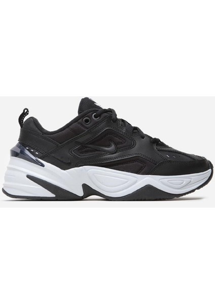 M2K Tekno Leather Unisex Sneaker Hakiki Deri Spor Ayakkabı Siyah Yükseklik 4cm