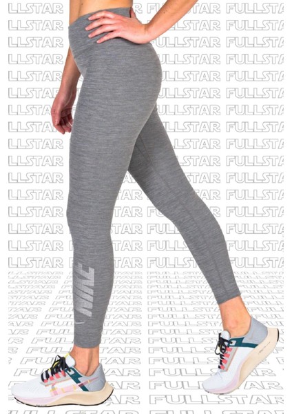 One Diamond Shine 7/8 Leggins 2 Cepli Yapay Elmaslı Toparlayıcı Tayt Gri