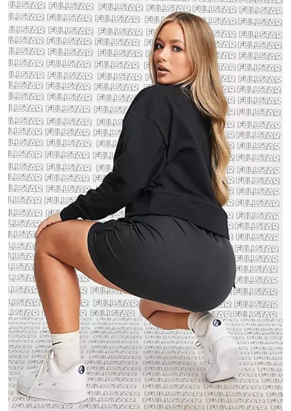 Dri Fit Fleece Training Loose Fit Crop Sweat Bol Kesim Siyah Sweatshirt fiyatları