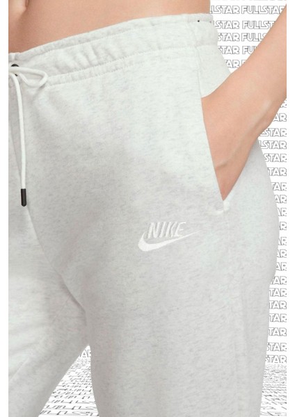 Sportswear Essential Fleece Sweatpant Pamuklu Şardonlu Eşofman Altı Beyaz Melanj