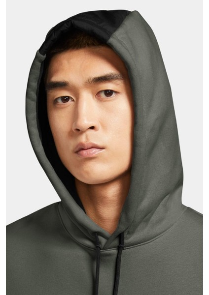 Dri-Fıt Swoosh Hoodie Büyük Swoosh Logolu Kapüşonlu Siyah Sweatshirt