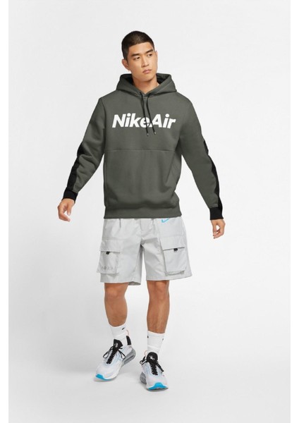 Dri-Fıt Swoosh Hoodie Büyük Swoosh Logolu Kapüşonlu Siyah Sweatshirt