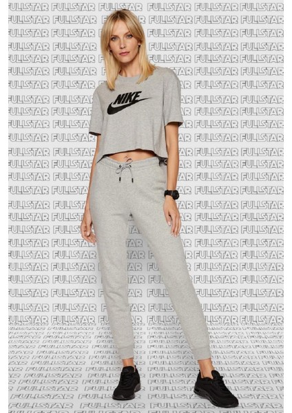 Sportswear Essential Fleece Tight Pants Cepsiz Eşofman Altı Tayt Gri