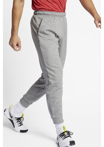 Dri Fit Fleece Tapared Running Konik Gri Eşofman Altı Db