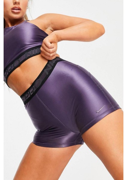 Pro Training 3inch Shorts With Taping In Purple Kısa Mor Şort Da