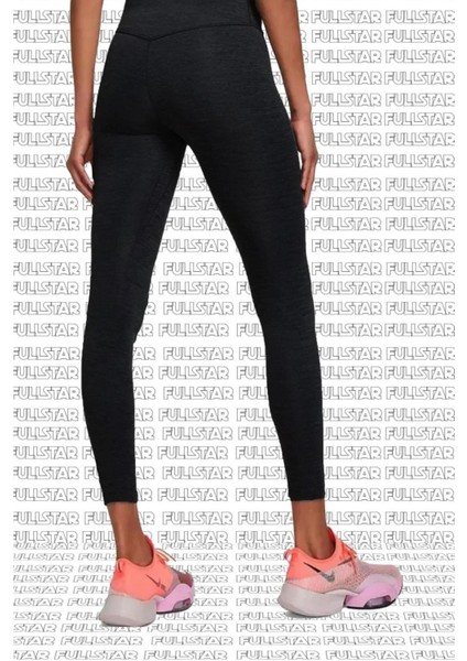 One Dri Fit Mid Rise Nike Graphic 7/8 Toparlayıcı 2 Cepli Siyah Tayt fırsatları