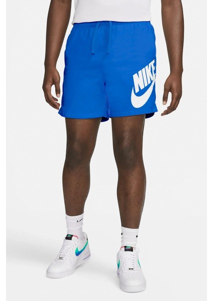 Sportswear Lacivert File Astarlı Dokuma Şort