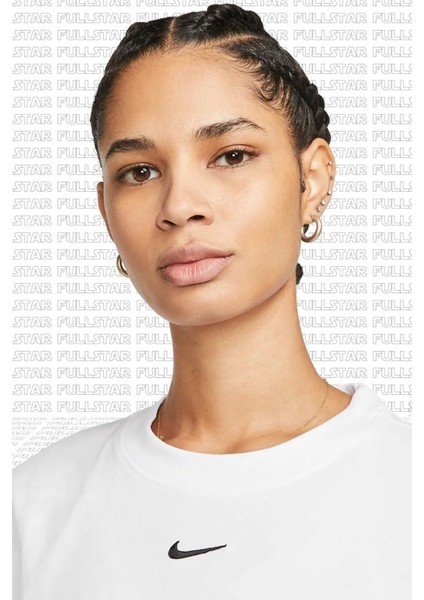 Sportswear Organic Cotton Short Sleve Dress Nakış Swooslu Beyaz Elbise modelleri