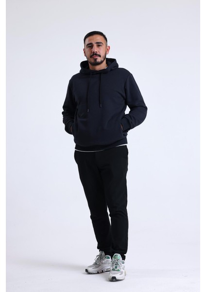 Lacivert Yandan Cepli Kapüşonlu Sweatshirt fiyatları