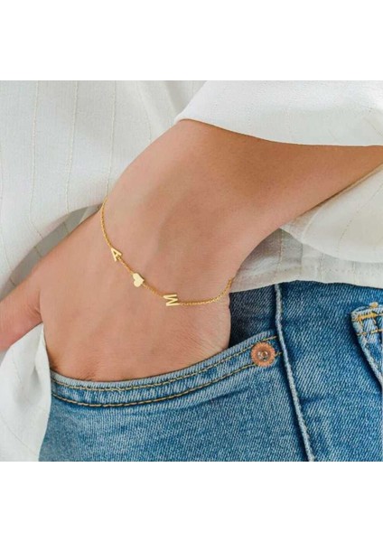 Kişiye Özel Harf,sembol,figür Detaylı 925 Ayar Gümüş Sevgiliye,anneye,eşe,arkadaşa Bileklik