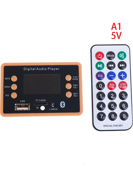 Bluetooth 5.0 Mp3 Dekoder Kod Çözme Devre Kartı Modülü 5 V 12V Araba USB Mp3 Çalar (Yurt Dışından)