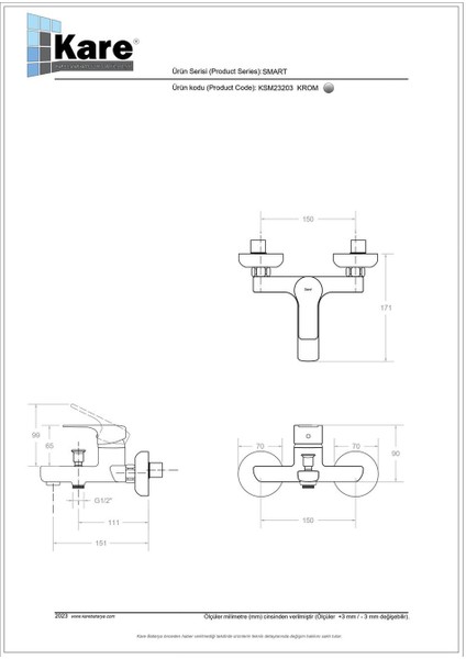 Smart Mix Banyo Bataryası