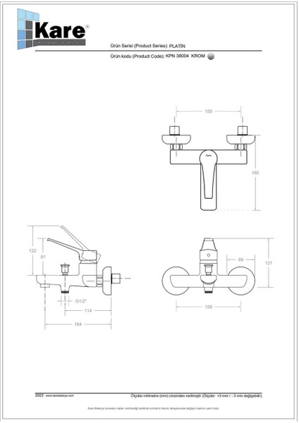 Platin Mix Banyo Bataryası