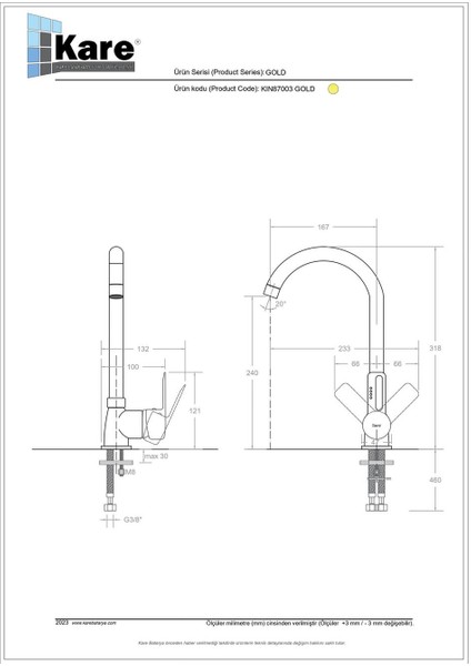 Inci Mix Gold Evye Bataryası (Uzun Borulu) fiyatları
