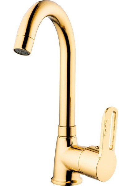 Inci Mix Gold Lavabo Bataryası (Kısa Borulu)