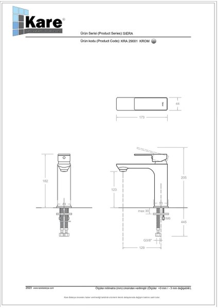 Siera Mıx Lavabo Bataryası
