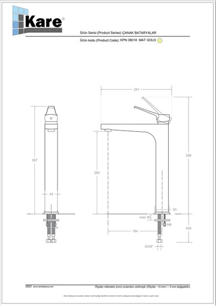 Platin Mix Çanak Lavabobataryası Mat Gold fiyatları