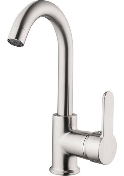 Inox Mix Kısa Borulu Lavabo Bataryası
