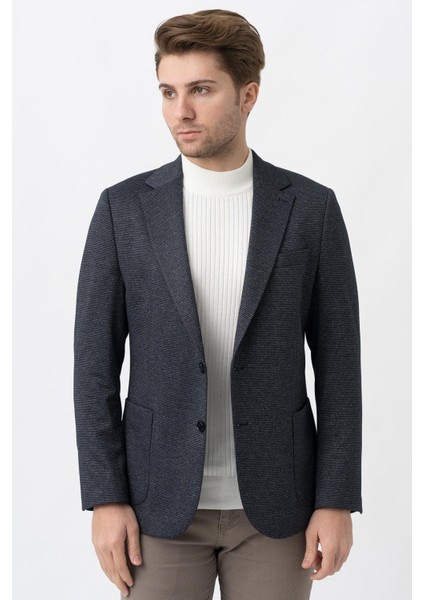Cartagena C3030 Slim Fit 6 Drop Ceket Desenli