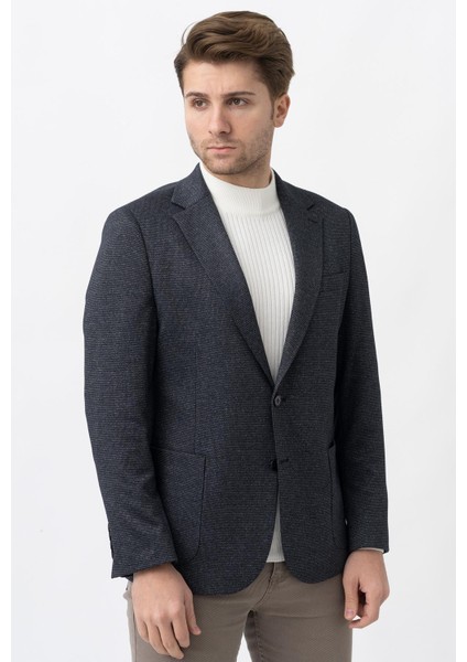 Cartagena C3030 Slim Fit 6 Drop Ceket Desenli