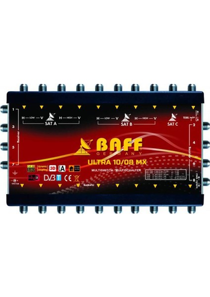 Baff Ultra Mx 10/8 Dual Sonlu ve Kaskatlı Multiswitch Santral