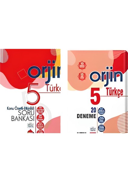 5.Sınıf Orjin Türkçe Konu Özetli Soru Bankası +20 Deneme+ Destek Sorubankası