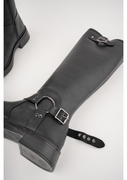 Gisele Garantili Fermuarlı Kemer Detaylı Kadın Kışlık Çizme fırsatları