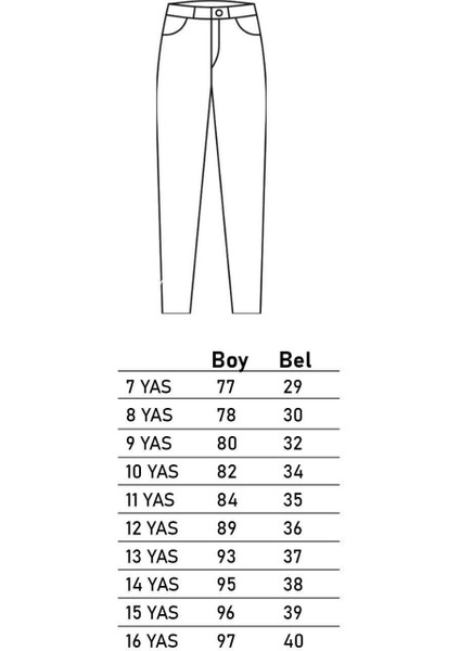 Erkek Çocuk Dar Paça Kot Pantolon