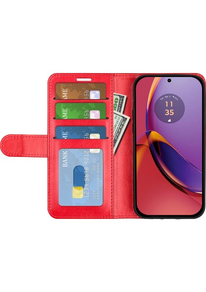 Motorola Moto G84 5g Pu Deri Tamamen Sarılmış Telefon Kılıfı (Yurt Dışından)